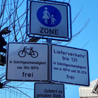 Beschilderung Fußgängerzone Kempten